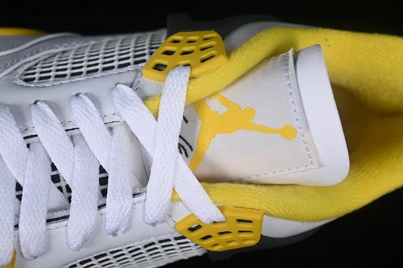All categories Air Jordan Jordan series basketball shoes Air Jordan 4 Air Jordan 4 Retro "Vivid Sulfur" AJ4 Joe 4 White Thunder AQ9129-101